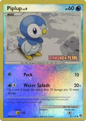 Piplup - 93/130 [Diamond and Pearl] 93 - Burger King Promos Reverse Holofoil - Poke-Collect