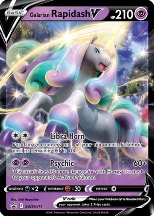 Galarian Rapidash V - SWSH111 SWSH111/307 - SWSH Sword & Shield Promo Cards Holofoil - Poke-Collect