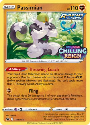 Passimian - SWSH115 (Prerelease) SWSH115/307 - SWSH Sword & Shield Promo Cards Holofoil - Poke-Collect