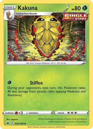 Kakuna 2/198 - SWSH06 Chilling Reign Reverse Holofoil - Poke-Collect