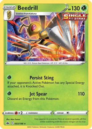 Beedrill 3/198 - Chilling Reign Reverse Holofoil - Poke-Collect