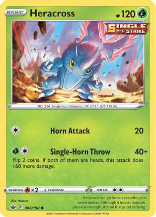 Heracross 6/198 - SWSH06 Chilling Reign Reverse Holofoil - Poke-Collect
