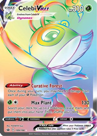 Celebi VMAX 199/198 - Chilling Reign Holofoil - Poke-Collect