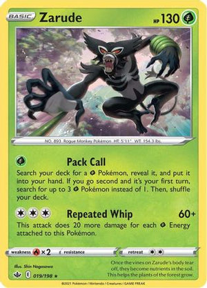 Zarude 19/198 - Chilling Reign Holofoil - Poke-Collect
