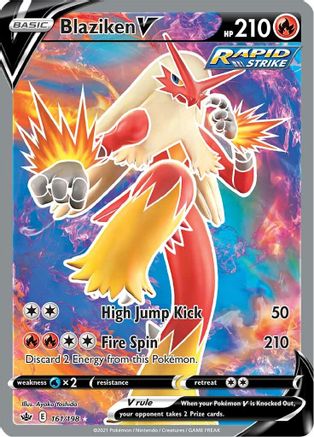 Blaziken V (Full Art) 161/198 - SWSH06 Chilling Reign Holofoil - Poke-Collect