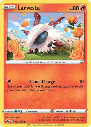 Larvesta 23/198 - Chilling Reign Reverse Holofoil - Poke-Collect
