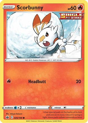 Scorbunny 26/198 - Chilling Reign Reverse Holofoil - Poke-Collect
