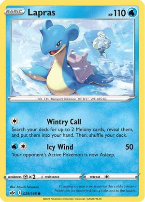 Lapras 29/198 - SWSH06 Chilling Reign Reverse Holofoil - Poke-Collect