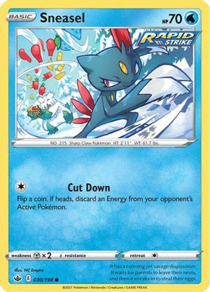 Sneasel 30/198 - Chilling Reign Reverse Holofoil - Poke-Collect