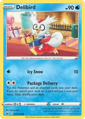 Delibird 32/198 - SWSH06 Chilling Reign - Poke-Collect