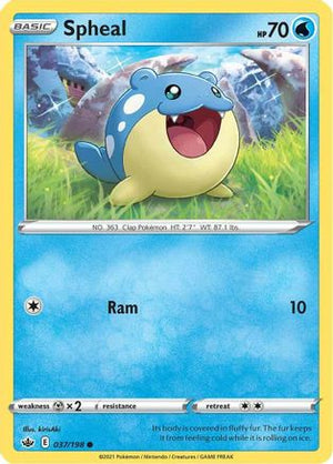 Spheal 37/198 - Chilling Reign Reverse Holofoil - Poke-Collect