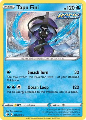 Tapu Fini 40/198 - Chilling Reign Reverse Holofoil - Poke-Collect