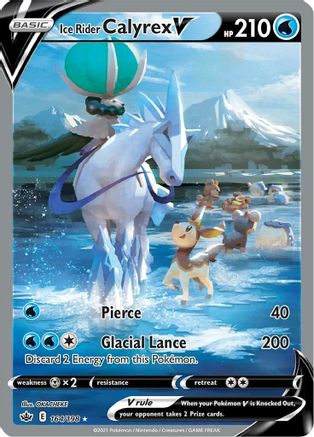 Ice Rider Calyrex V 164/198 - Chilling Reign Holofoil - Poke-Collect