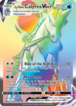 Ice Rider Calyrex VMAX 202/198 - Chilling Reign Holofoil - Poke-Collect