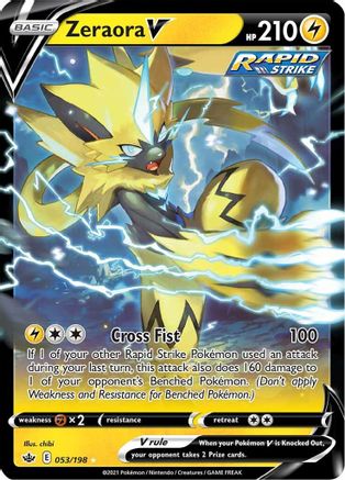 Zeraora V 53/198 - Chilling Reign Holofoil - Poke-Collect