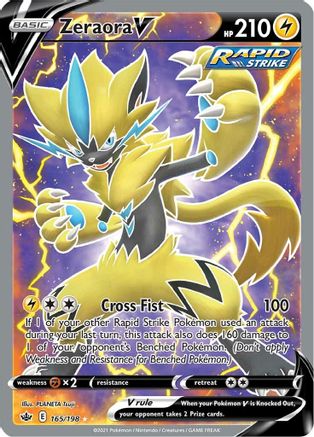 Zeraora V 165/198 - Chilling Reign Holofoil - Poke-Collect