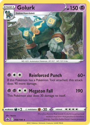 Golurk 66/198 - SWSH06 Chilling Reign Reverse Holofoil - Poke-Collect