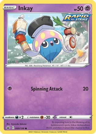 Inkay 69/198 - SWSH06 Chilling Reign - Poke-Collect