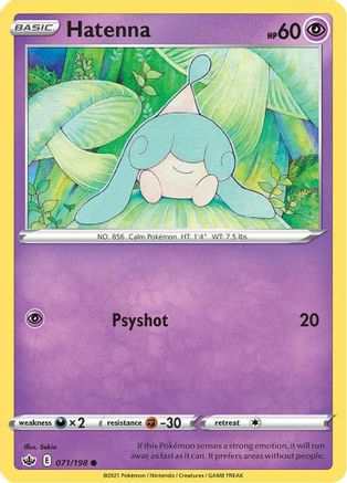 Hatenna 71/198 - SWSH06 Chilling Reign - Poke-Collect