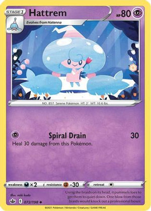 Hattrem 72/198 - SWSH06 Chilling Reign Reverse Holofoil - Poke-Collect