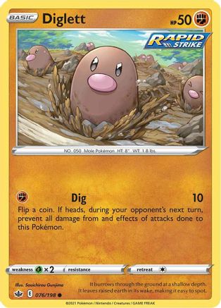 Diglett 76/198 - SWSH06 Chilling Reign - Poke-Collect