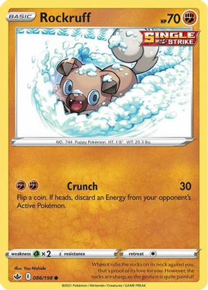 Rockruff 86/198 - Chilling Reign Reverse Holofoil - Poke-Collect