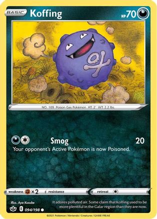 Koffing 94/198 - SWSH06 Chilling Reign Reverse Holofoil - Poke-Collect