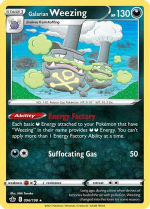 Galarian Weezing 96/198 - SWSH06 Chilling Reign Reverse Holofoil - Poke-Collect