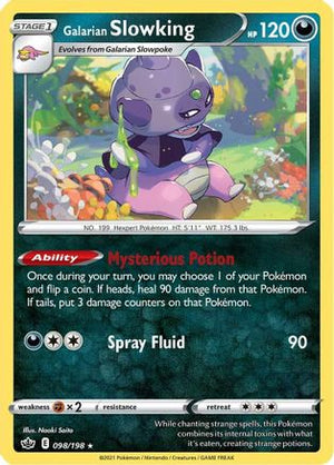 Galarian Slowking 98/198 - SWSH06 Chilling Reign Reverse Holofoil - Poke-Collect