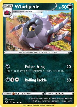 Whirlipede 106/198 - Chilling Reign - Poke-Collect