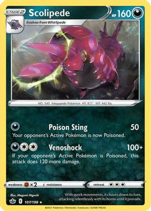 Scolipede 107/198 - Chilling Reign Reverse Holofoil - Poke-Collect