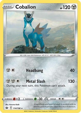 Cobalion 114/198 - SWSH06 Chilling Reign Reverse Holofoil - Poke-Collect