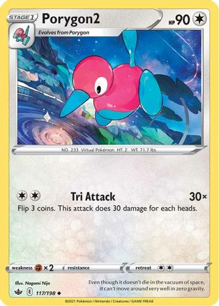 Porygon2 117/198 - SWSH06 Chilling Reign Reverse Holofoil - Poke-Collect