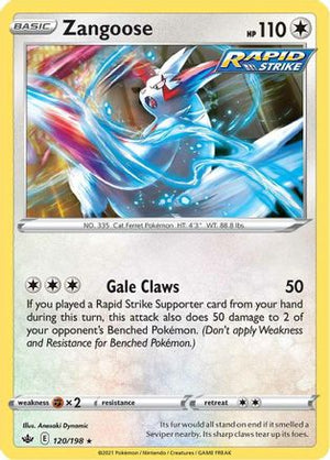 Zangoose 120/198 - Chilling Reign Reverse Holofoil - Poke-Collect