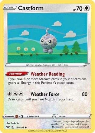 Castform 121/198 - SWSH06 Chilling Reign Reverse Holofoil - Poke-Collect