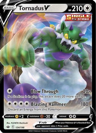 Tornadus V 124/198 - Chilling Reign Holofoil - Poke-Collect