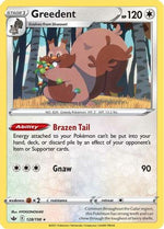 Greedent 128/198 - SWSH06 Chilling Reign Holofoil - Poke-Collect