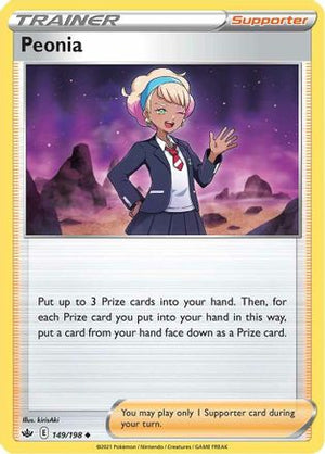 Peonia 149/198 - SWSH06 Chilling Reign Reverse Holofoil - Poke-Collect
