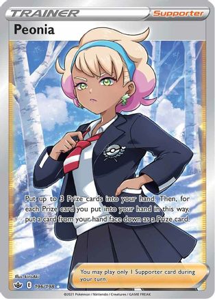 Peonia 196/198 - Chilling Reign Holofoil - Poke-Collect