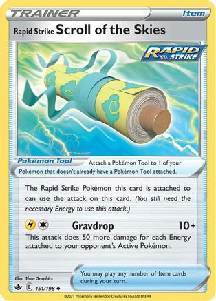 Rapid Strike Scroll of the Skies 151/198 - SWSH06 Chilling Reign Reverse Holofoil - Poke-Collect