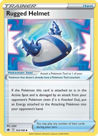 Rugged Helmet 152/198 - Chilling Reign Reverse Holofoil - Poke-Collect