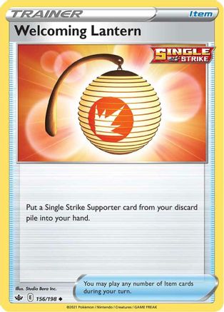 Welcoming Lantern 156/198 - Chilling Reign Reverse Holofoil - Poke-Collect