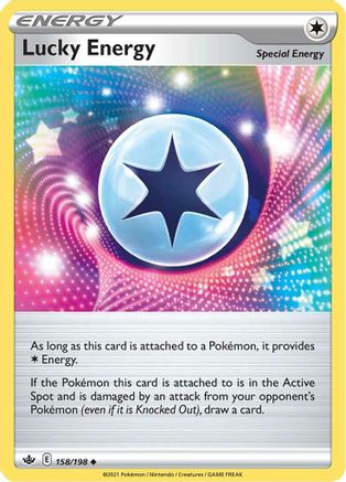 Lucky Energy 158/198 - SWSH06 Chilling Reign Reverse Holofoil - Poke-Collect