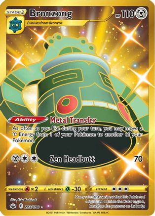 Bronzong 223/198 - Chilling Reign Holofoil - Poke-Collect