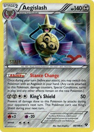 Aegislash (Prerelease Promo) [Staff] 86 - XY Promos Holofoil - Poke-Collect