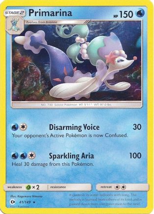 Primarina - 41/149 (Water Web Holo) 41 - Miscellaneous Cards & Products Holofoil - Poke-Collect