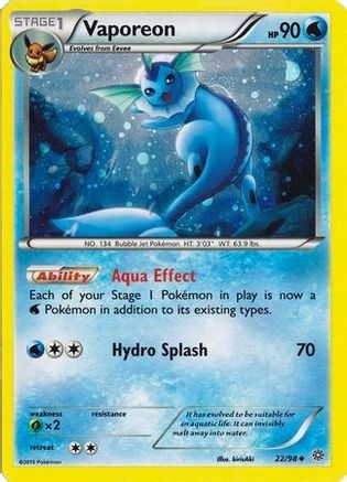 Vaporeon - 22/98 (Cosmos Holo) 22 - Miscellaneous Cards & Products Holofoil - Poke-Collect
