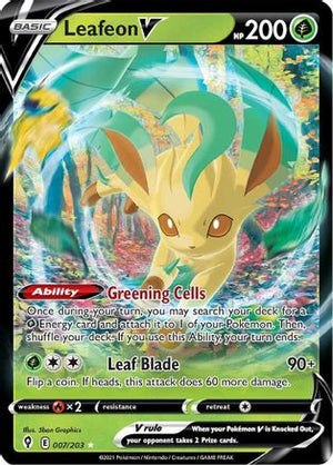 Leafeon V 7/203 - SWSH07 Evolving Skies Holofoil - Poke-Collect