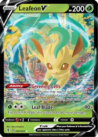 Leafeon V 7/203 - Evolving Skies Holofoil