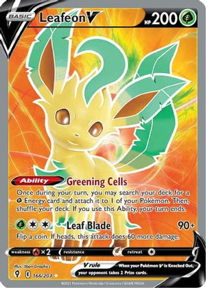 Leafeon V 166/203 - Evolving Skies Holofoil - Poke-Collect
